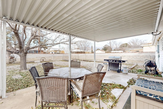 view of patio / terrace featuring grilling area