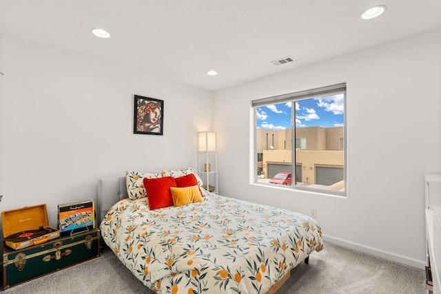 view of carpeted bedroom