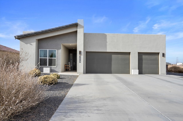 contemporary house with a garage