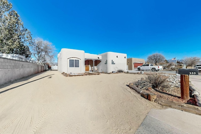 view of pueblo-style house