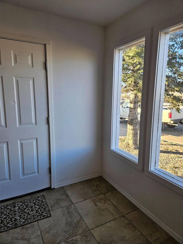 entryway with baseboards