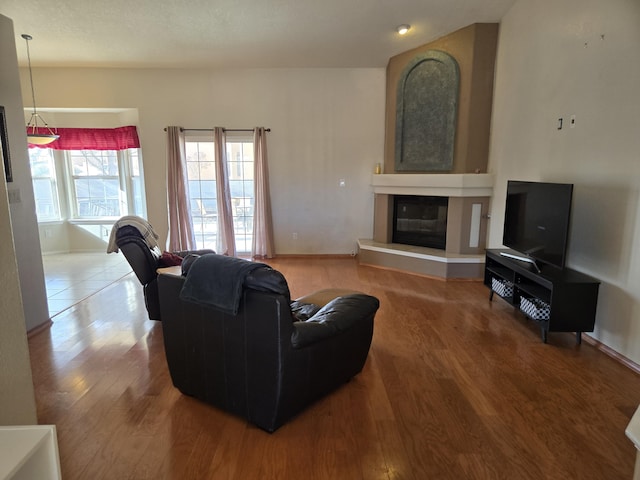 living room featuring hardwood / wood-style floors