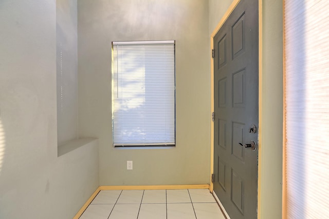 view of tiled foyer entrance