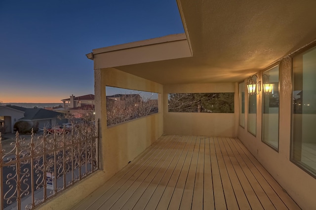 view of deck at dusk