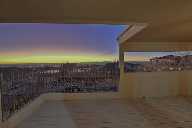 view of deck at dusk