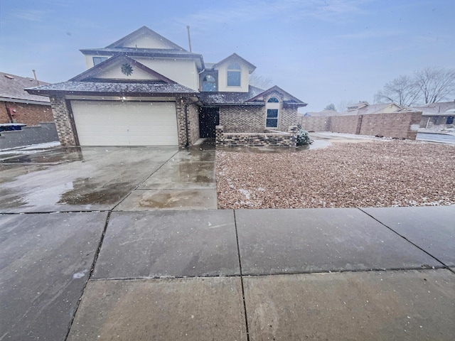 view of front of house featuring a garage