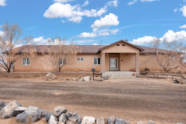 view of front of property with a patio