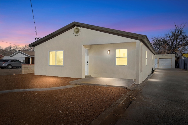 view of front of home featuring a garage