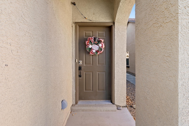 view of doorway to property