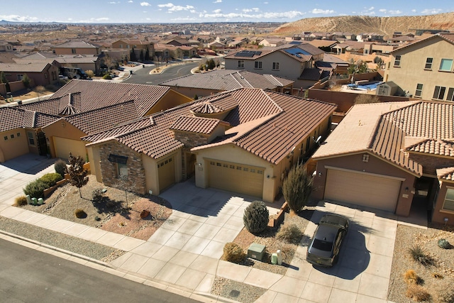 bird's eye view with a residential view