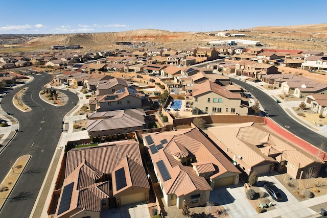 aerial view with a residential view