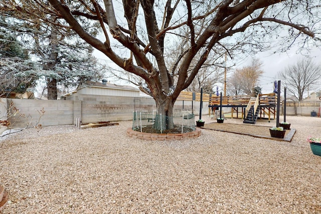 view of yard featuring a playground