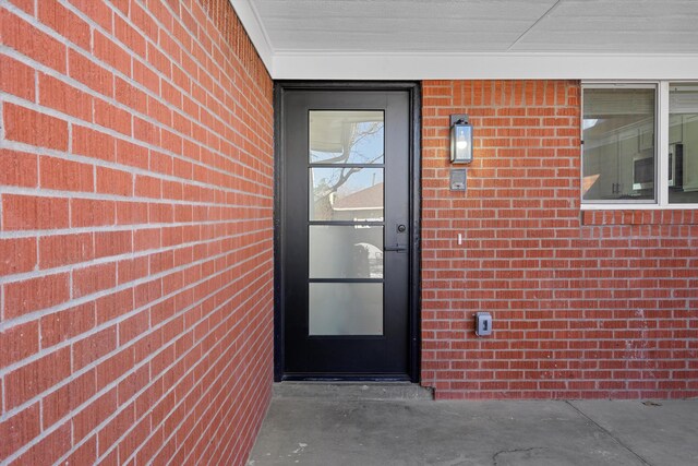 view of doorway to property