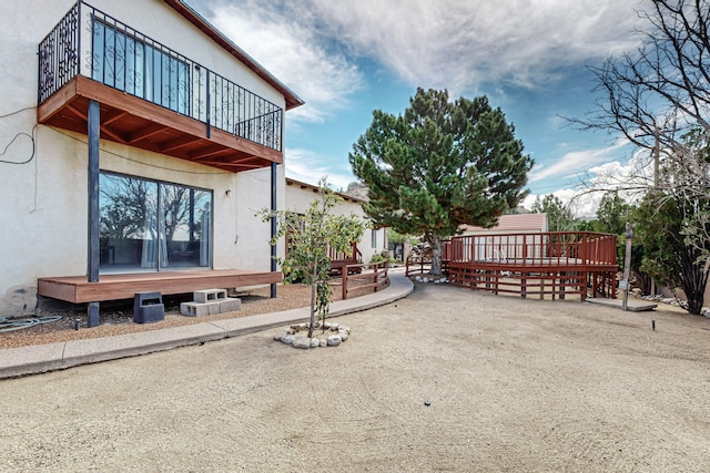 view of patio / terrace featuring a wooden deck