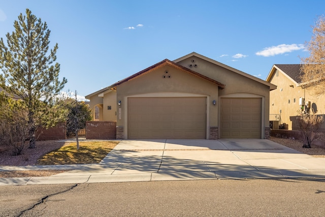 view of front facade with a garage