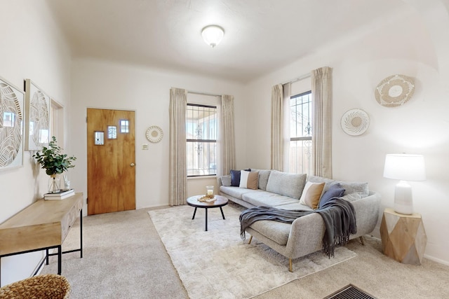 view of carpeted living room