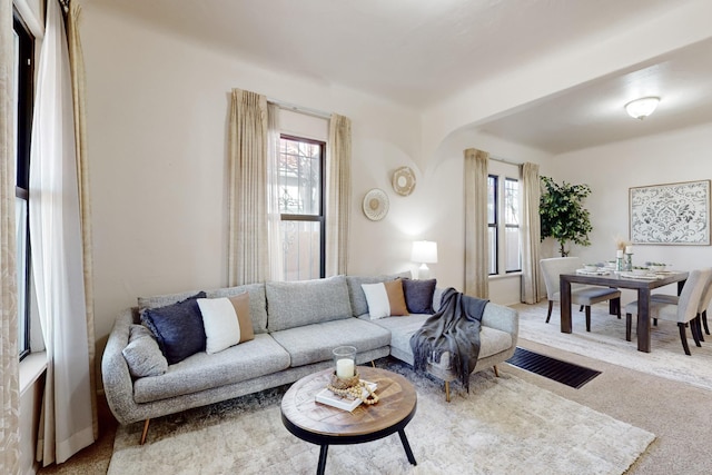 view of carpeted living room