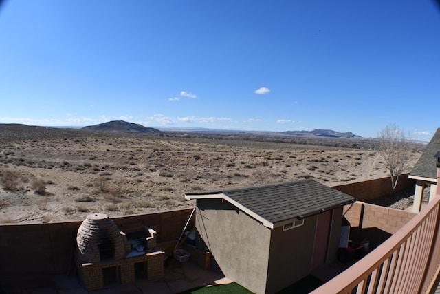 view of mountain feature with view of desert