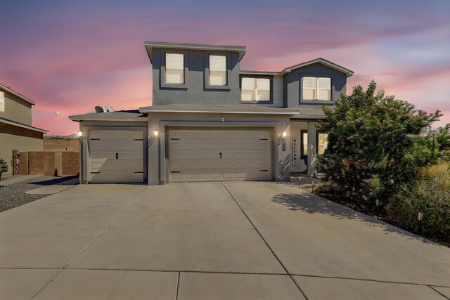 view of front of home featuring a garage