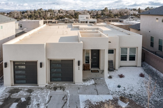 adobe home with a garage