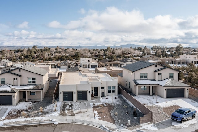 bird's eye view featuring a mountain view