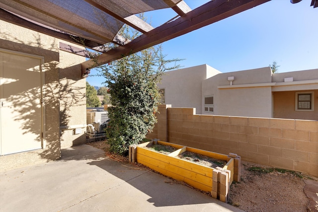 view of patio / terrace with a pergola