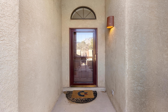 view of doorway to property