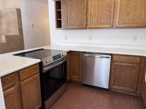 kitchen with appliances with stainless steel finishes