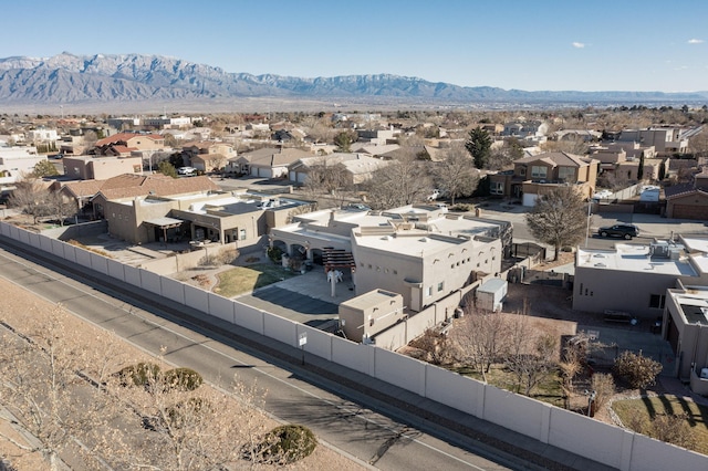 aerial view featuring a mountain view