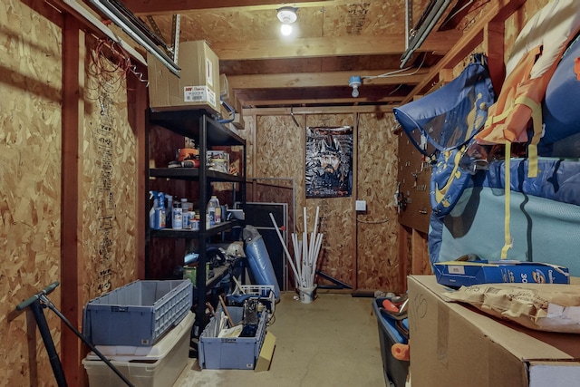 view of storage room