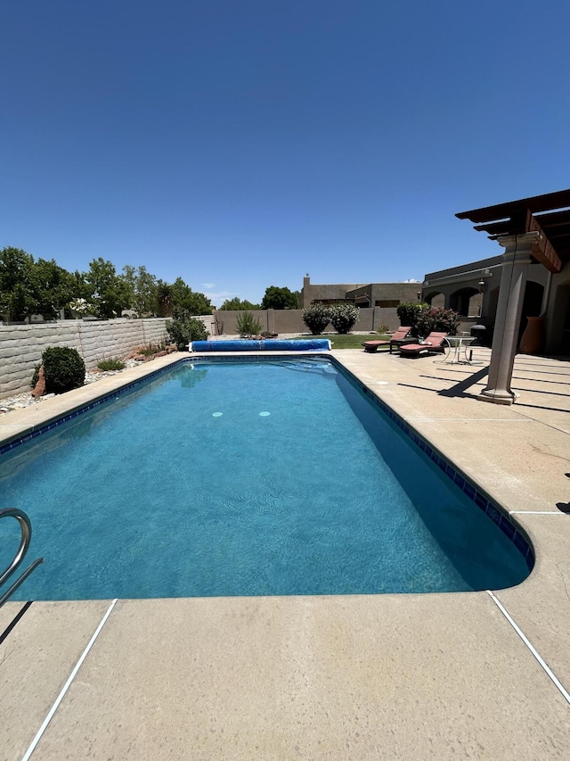 view of pool featuring a patio