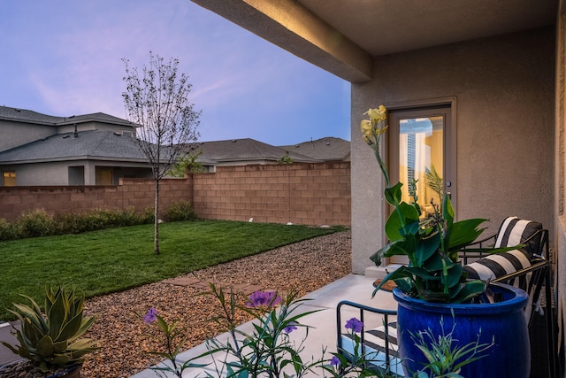 view of patio with fence