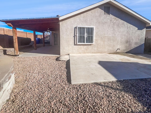 rear view of house with a patio area