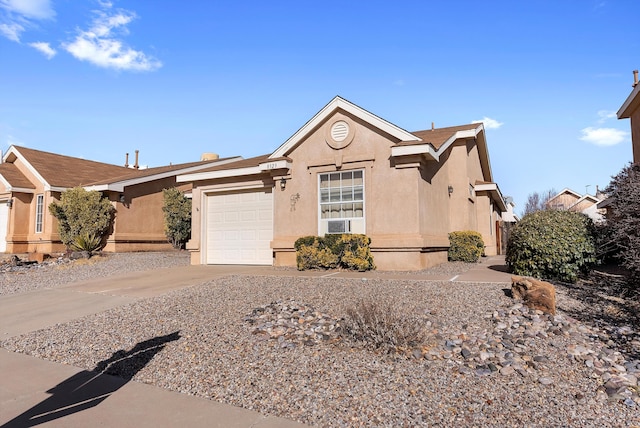 single story home with a garage