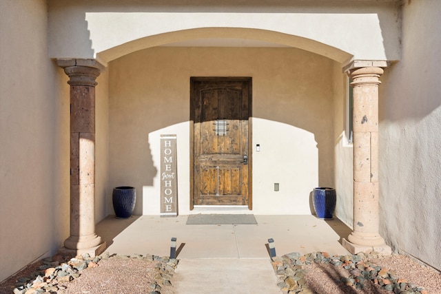 view of doorway to property