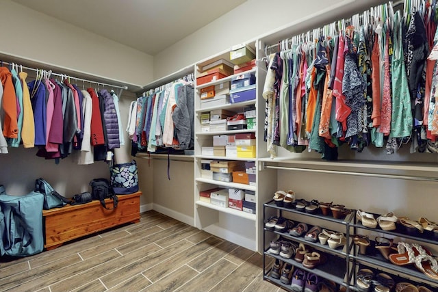 view of walk in closet