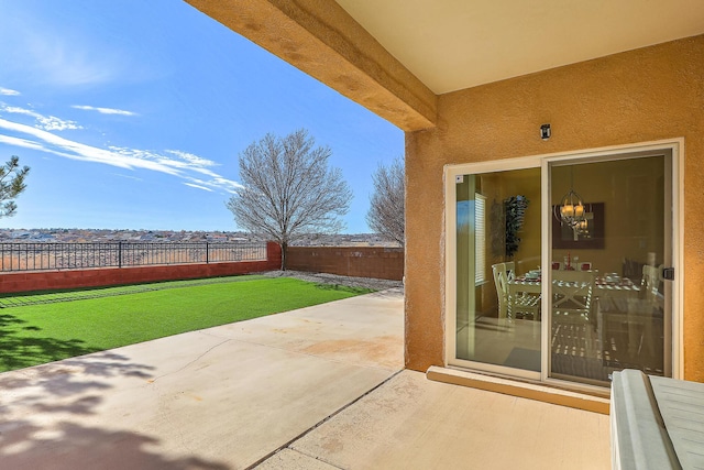 view of patio / terrace featuring a fenced backyard