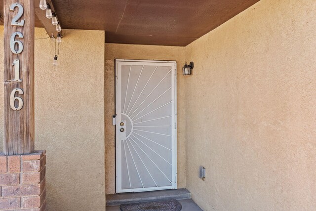 view of doorway to property