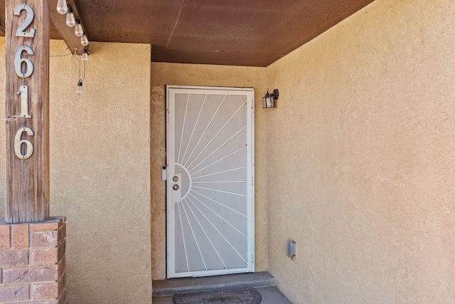 view of doorway to property