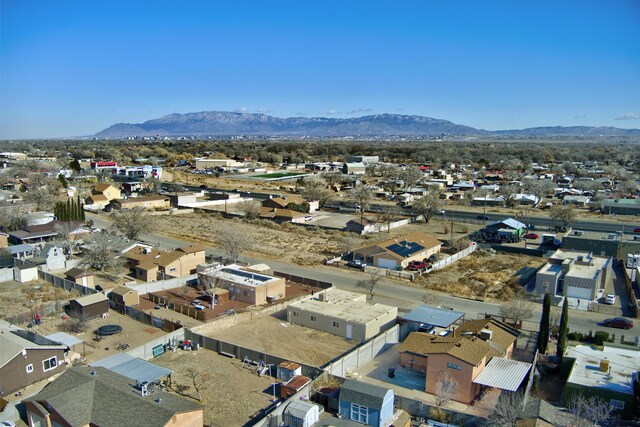 drone / aerial view with a mountain view