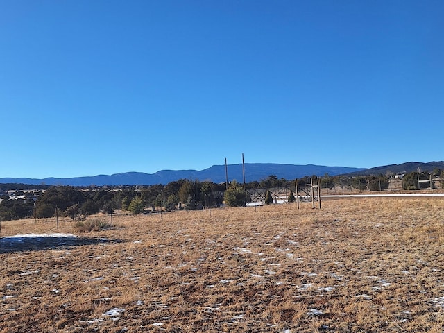 mountain view with a rural view