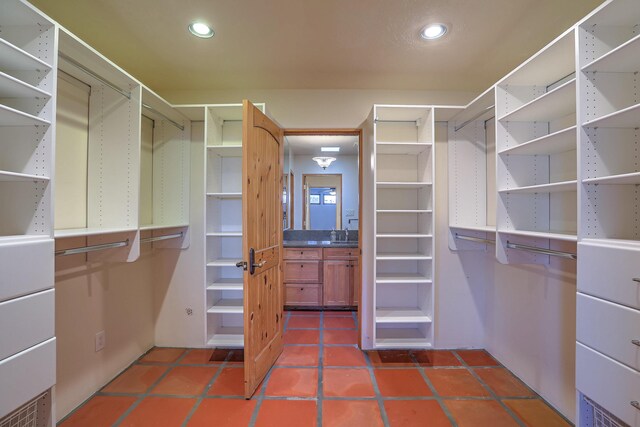 walk in closet with sink