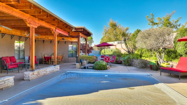 view of pool with a patio area