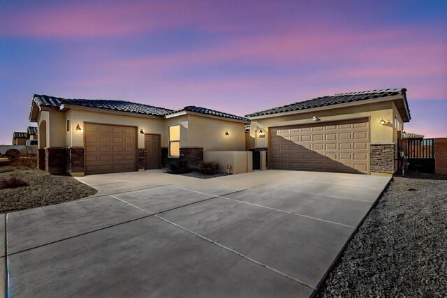 view of front of home featuring a garage