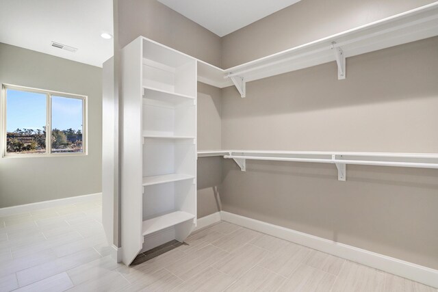 view of walk in closet