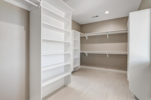 view of walk in closet