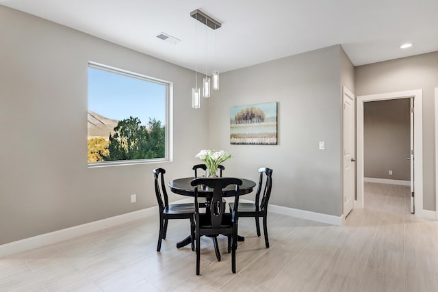 view of dining area