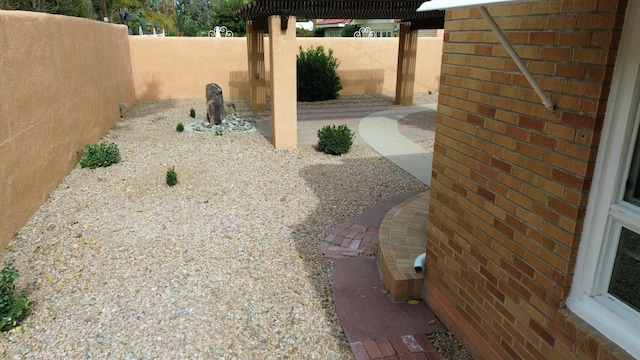 view of yard with a patio area