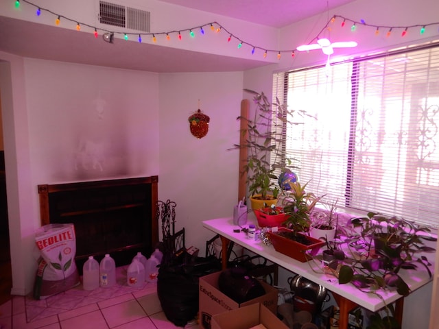 6456 Ja Ct NW, Albuquerque, NM 87120 - tiled dining room with a fireplace