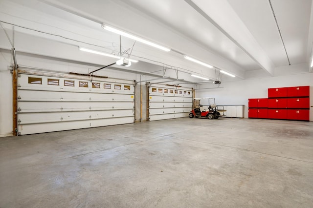 parking garage with a garage door opener